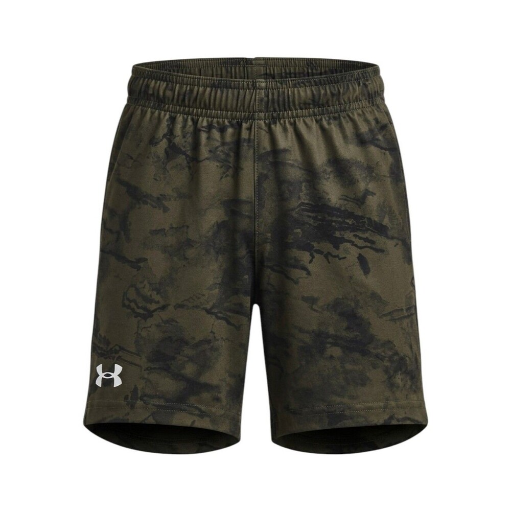Under Armour Kids Green Camo Sporty Athletic Basketball Shorts Summer Boys 4 4T
